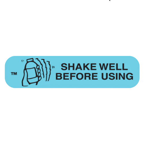 Shake Well Before Using Label, 1000 count