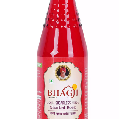 Bhagji Sugarless Rose Sharbat | 750 ML