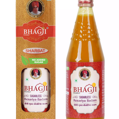 Bhagji Sugarless Kesariya Badam Sharbat | 750 ML