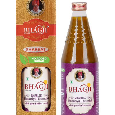 Bhagji Sugarless Kesariya Thandai Sharbat | 750 ML