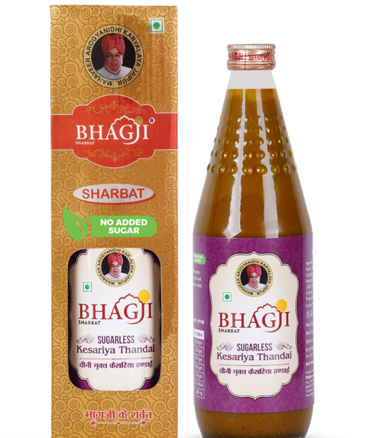 Bhagji Sugarless Kesariya Thandai Sharbat | 750 ML