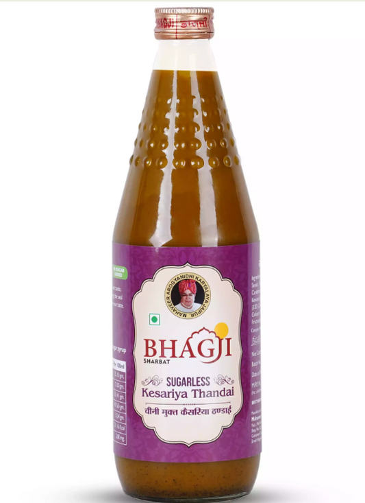 Bhagji Sugarless Kesariya Thandai Sharbat | 750 ML
