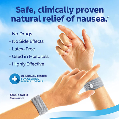 Sea-Band Nausea Relief Acupressure Wristbands for Nausea and Motion Sickness Relief