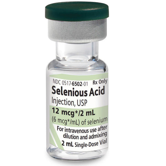 Selenious Acid Injection 12 mcg/ 2 mL Single-Dose Vials 2 mL x 10/Tray by American Regent (Rx)