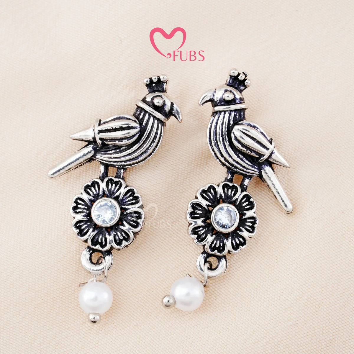 Set Of 12 Oxidized Designers Studs Earrings With Folding Jewelry Box| Special Edition
