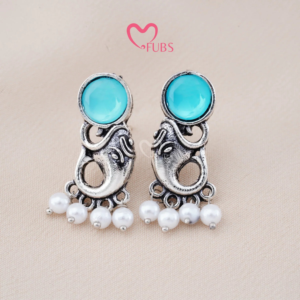 Set Of 12 Oxidized Designers Studs Earrings With Folding Jewelry Box| Special Edition