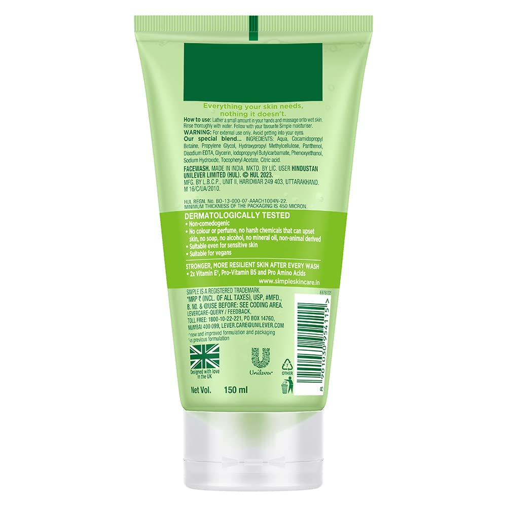 Simple Kind To Skin Refreshing Facial Wash - 150 ml