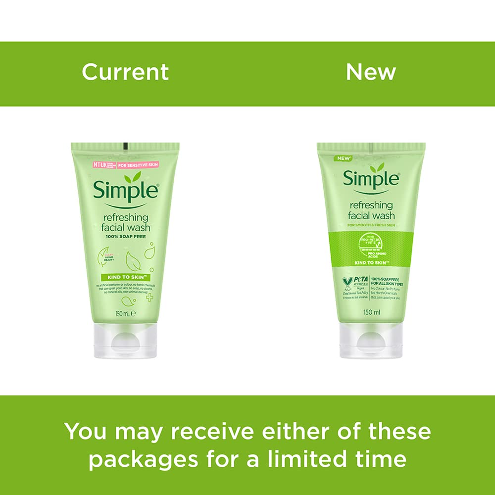 Simple Kind To Skin Refreshing Facial Wash - 150 ml