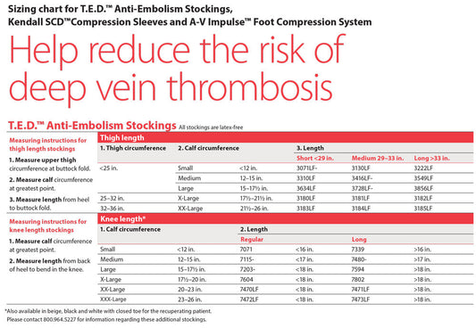 T.E.D. Anti-Embolism Stockings Knee Length