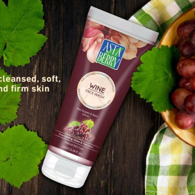 Astaberry Wine Face Wash for Age Defying Hydrating Cleanser