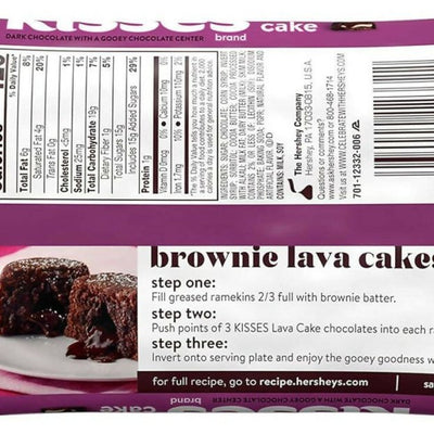 Ajfan Hershey's Kisses Lava Cake - Dark Chocolate With A Gooey Chocolate Center