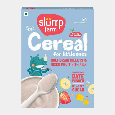 Slurrp Farm Multigrain Millets & Mixed Fruit Baby Cereal With Milk| 200 gms