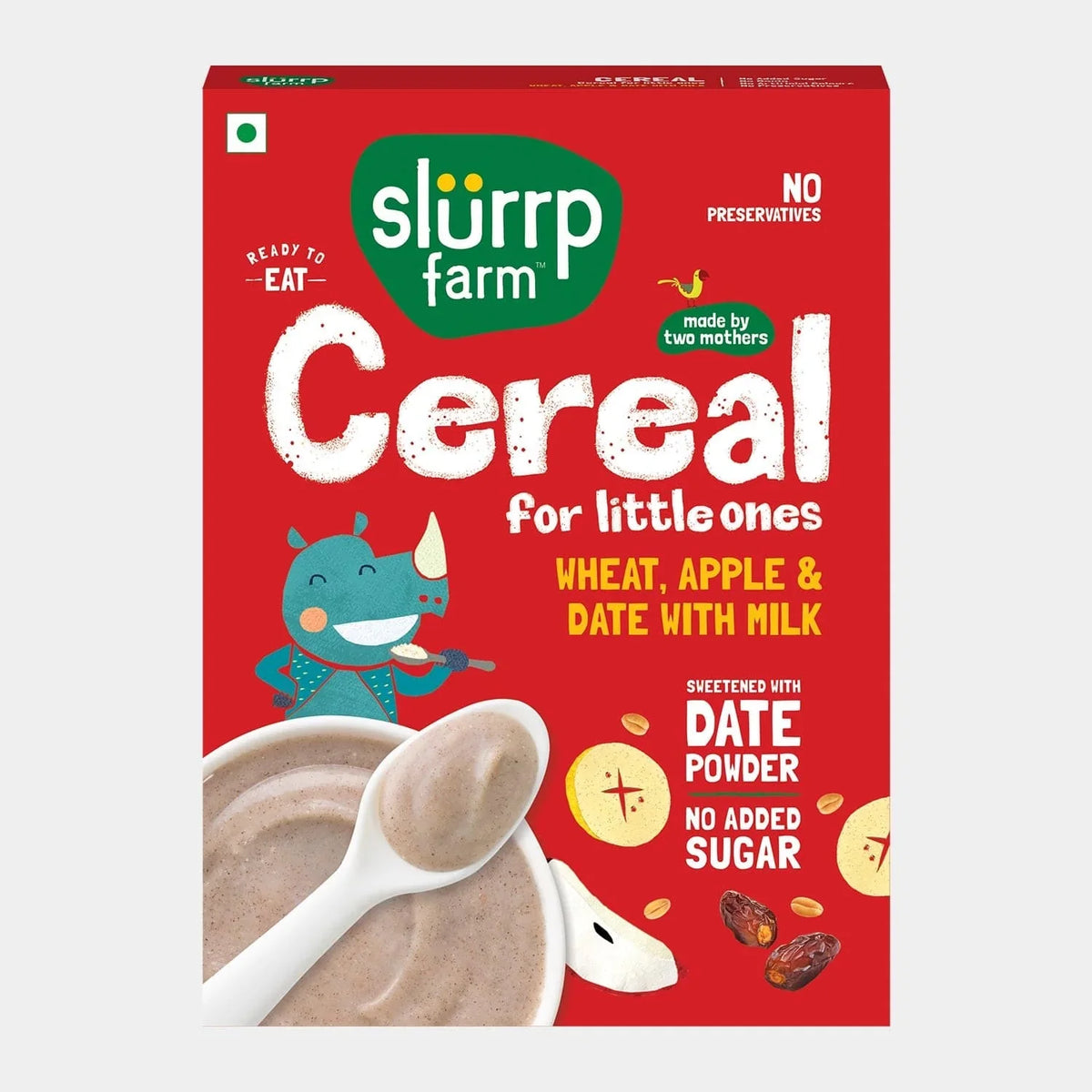 Slurrp Farm Wheat, Apple & Date Baby Cereal With Milk | 200 gms