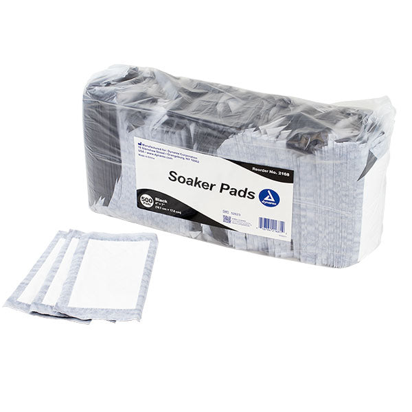 Tattoo Soaker Pads 4" x 7" Black 2000/Case