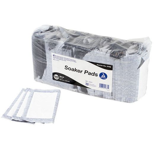 Tattoo Soaker Pads 4" x 7" Black 2000/Case
