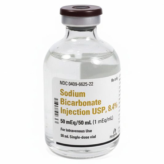 Sodium Bicarbonate Injection 8.4% Hospira 50 mL Vials 25/pack (Rx)