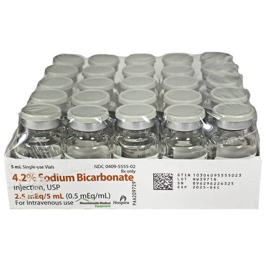 Sodium Bicarbonate 4.2% Injection Hospira, Single Dose 5 ml x 25/Tray (RX)