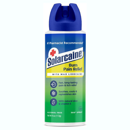 Solarcaine Aloe Sunburn Relief Spray with 4% Lidocaine
