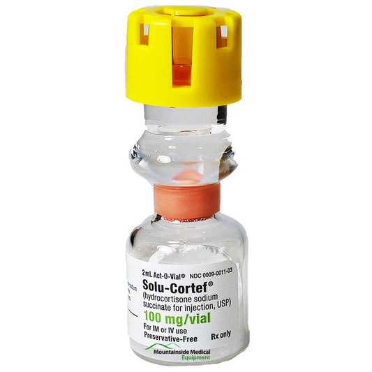 Solu-Cortef (Hydrocorttisone Sodium Succinate) Injection 100 mg Per Vial SDV 2 mL (RX)