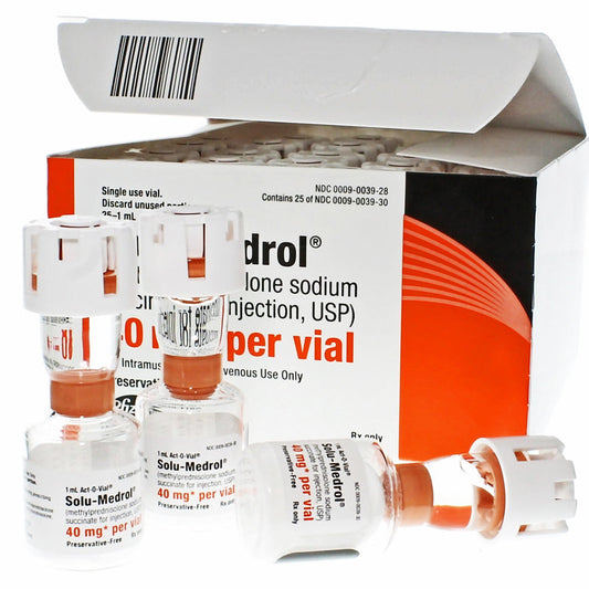 Solu-Medrol Injection 40 mg Single-dose Act-O-Vial System Vials 25/Tray by Pfzier (RX)