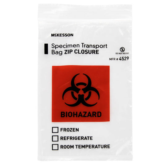 Specimen Transport Bags with Zip Lock Closure 6 x 9 Inch, 50 Count