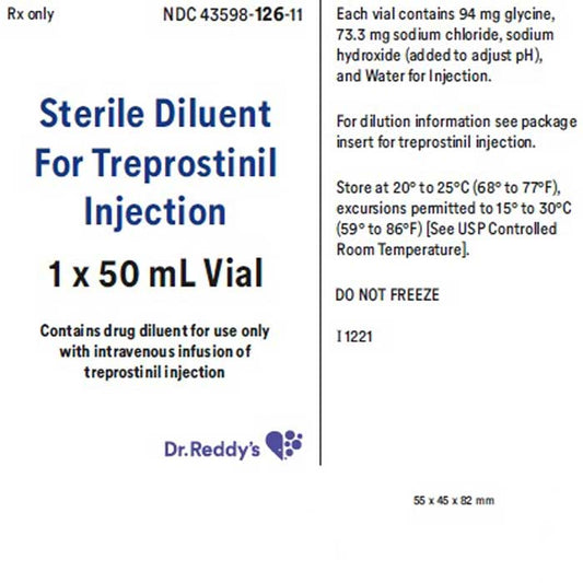 Sterile Diluent for Treprostinil Injection 50 mL Vial by Dr Reddy