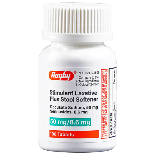Stimulant Laxative Plus Stool Softener (Docusate Sodium with Sennosides) 100 Count
