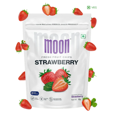 Moon Freeze Dried Strawberry Cubes | 12 gms