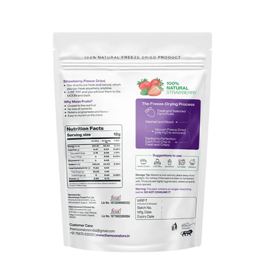 Moon Freeze Dried Strawberry Cubes | 12 gms
