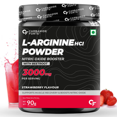 Carbamide Forte L Arginine Powder with Beetroot 3000mg - Strawberry Flavour - 90g