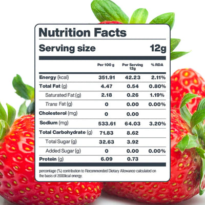 Moon Freeze Dried Strawberry Cubes | 12 gms