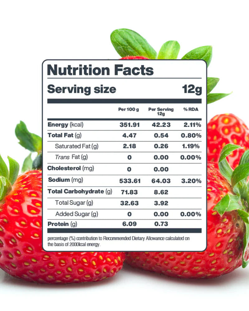Moon Freeze Dried Strawberry Cubes | 12 gms