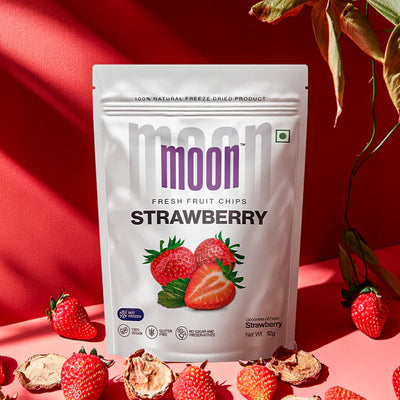 Moon Freeze Dried Strawberry Cubes | 12 gms