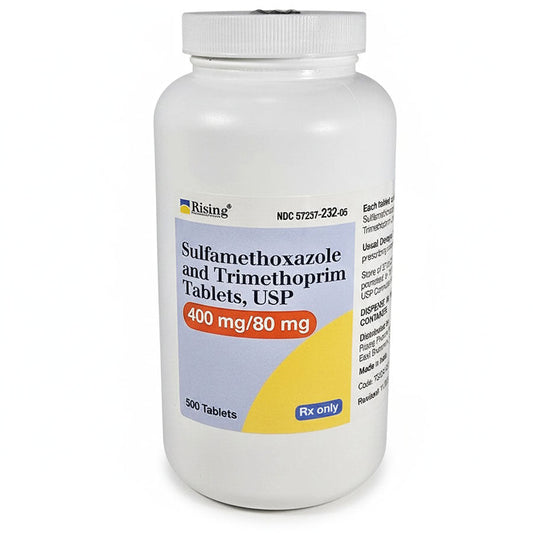 Sulfamethoxazole and Trimethoprim Tablets 400 mg/80 mg Rising Pharma, 500 Count (RX)