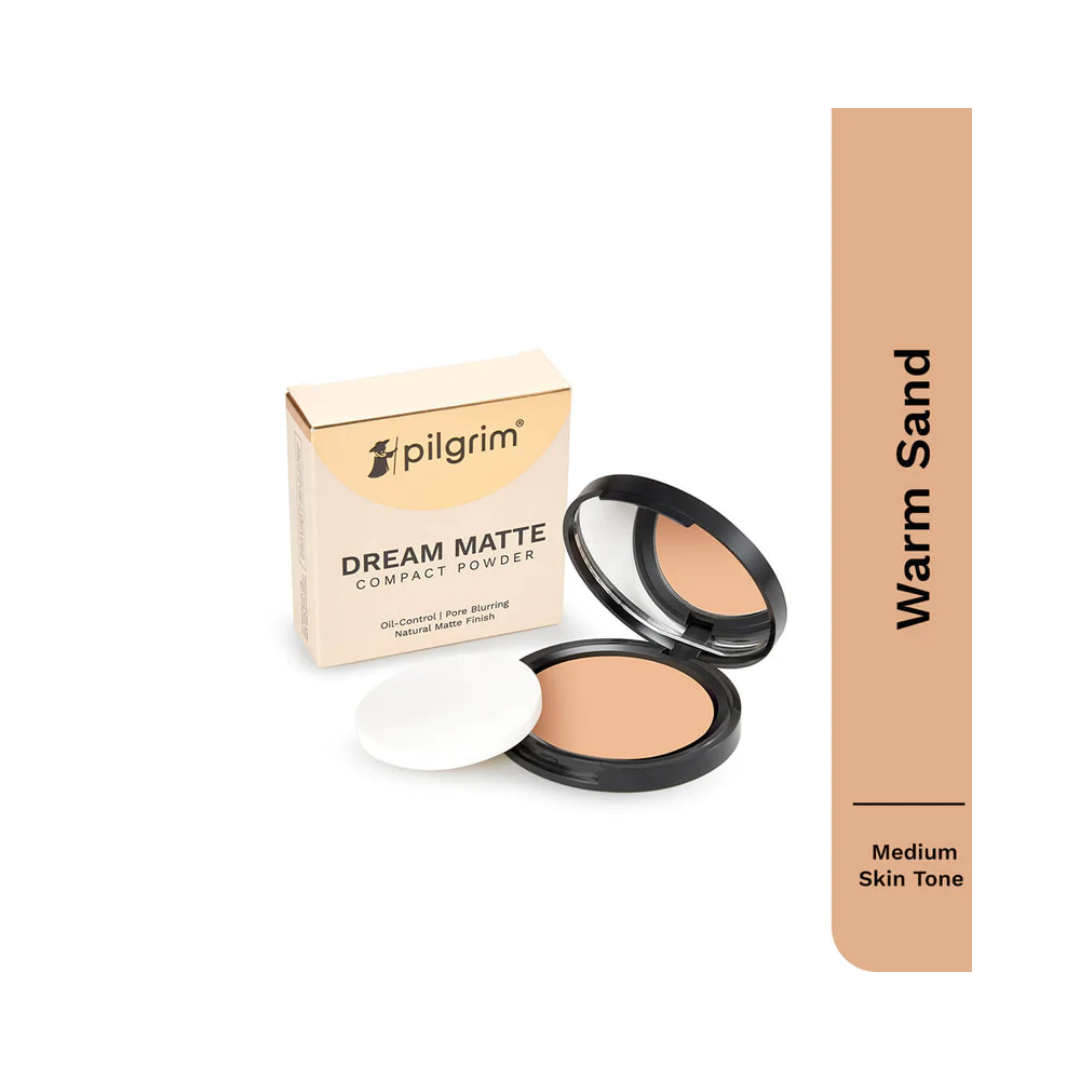 PILGRIM DREAM MATTE COMPACT POWDER 9G oil control pore blurring natural matte finish - 223 warm sand