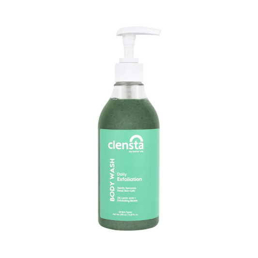 Clensta BODY WASH daily exfloliation 275ml- 2% lactic acid + exfoliating beads