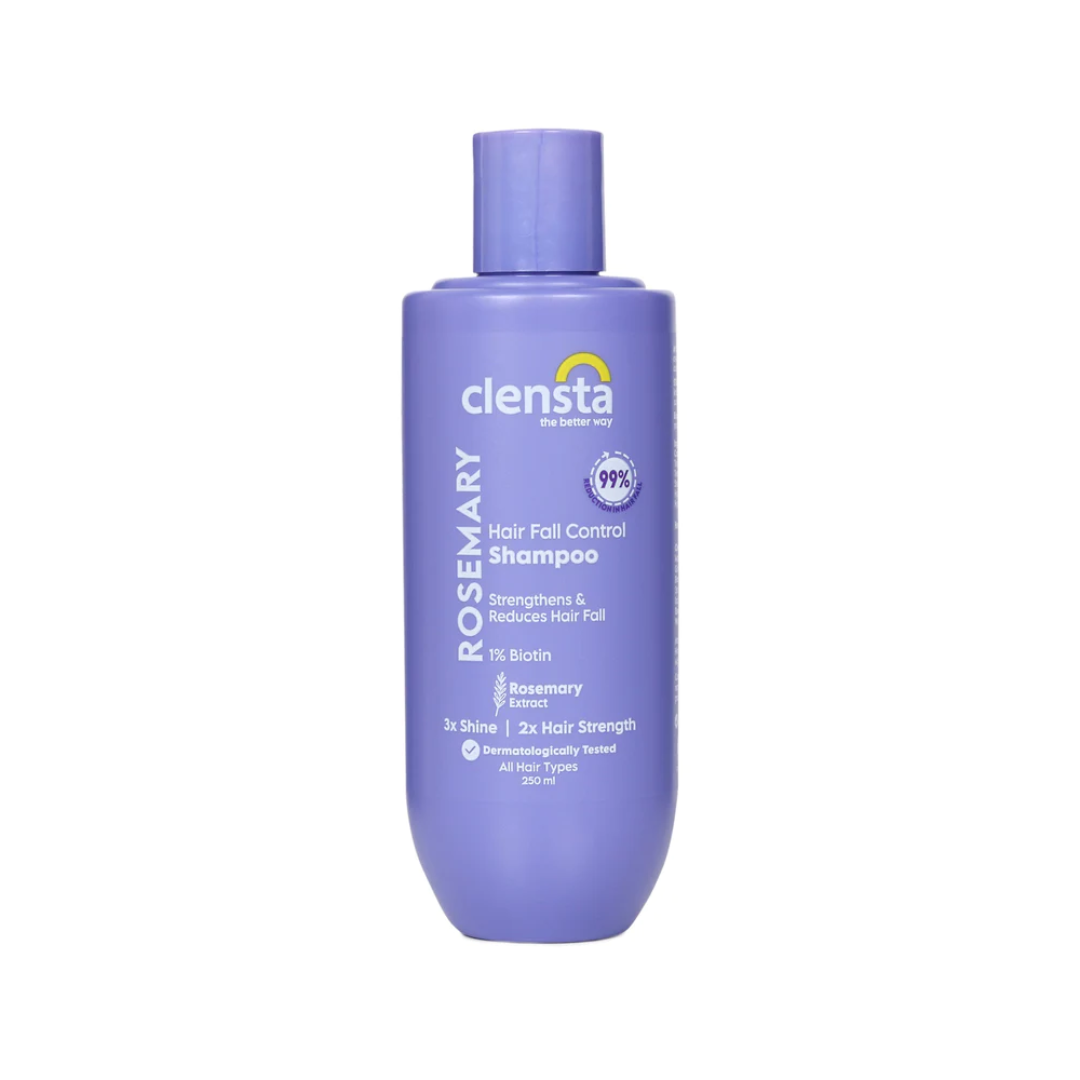 Clensta rosemary hair fall control shampoo 300ml - strengthens & reduces hair fall