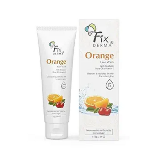 Fix derma orange face wash -75g with bearberry clove oil & vitamin E ph 5.5