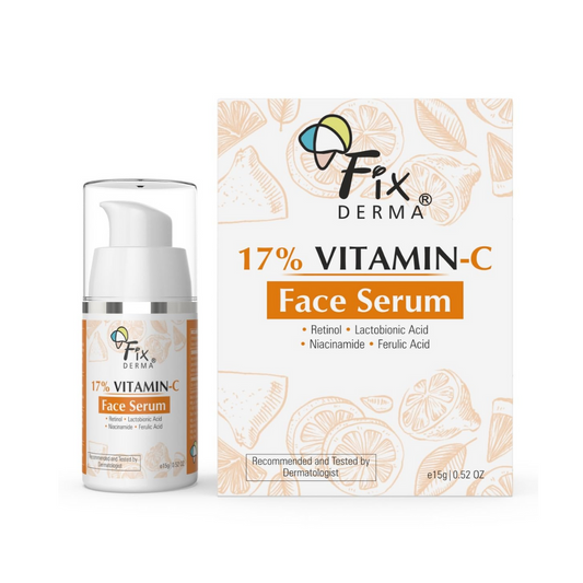 Fix derma 17% vitamin C face serum 15g-Retinol ,Lactobionic,Niacinamide,Ferulic acid