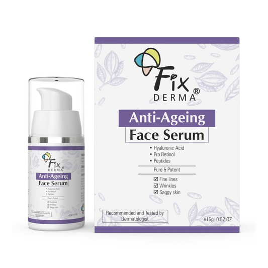 Fix derma anti ageing face serum 15g- hyaluronic acid,pro retinol,peptides ( pure & potent