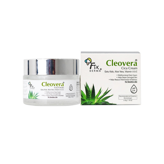 Fix derma cleovera cica cream 50g-Gotu kola,aloe vera,vitamin A&E