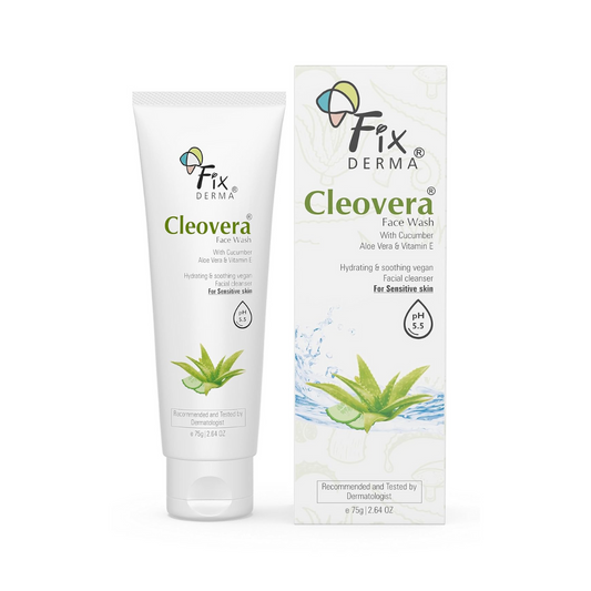 Fix derma cleovera face wash 75g- with cucumber aloe vera & vitamin E ph 5.5