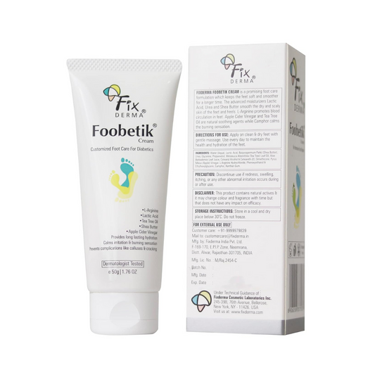 Fix derma footbetik cream for intensive foot repair 50g-L arginine ,lactic acid ,tea tree oil,shea butter ,apple cider vinegar (dermatologist tested)
