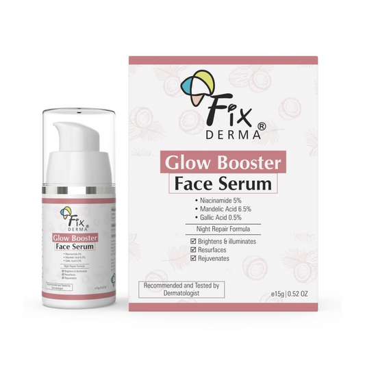 Fix derma glow booster face serum 15g - Niacinamide 5%,Mandelic Acid 6.5% ,Galic Acid