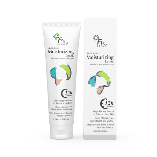 Fix derma multi active moisturizing lotion 150ml - ideal for all ages and skin types 12 hrs hydration ph 5.5