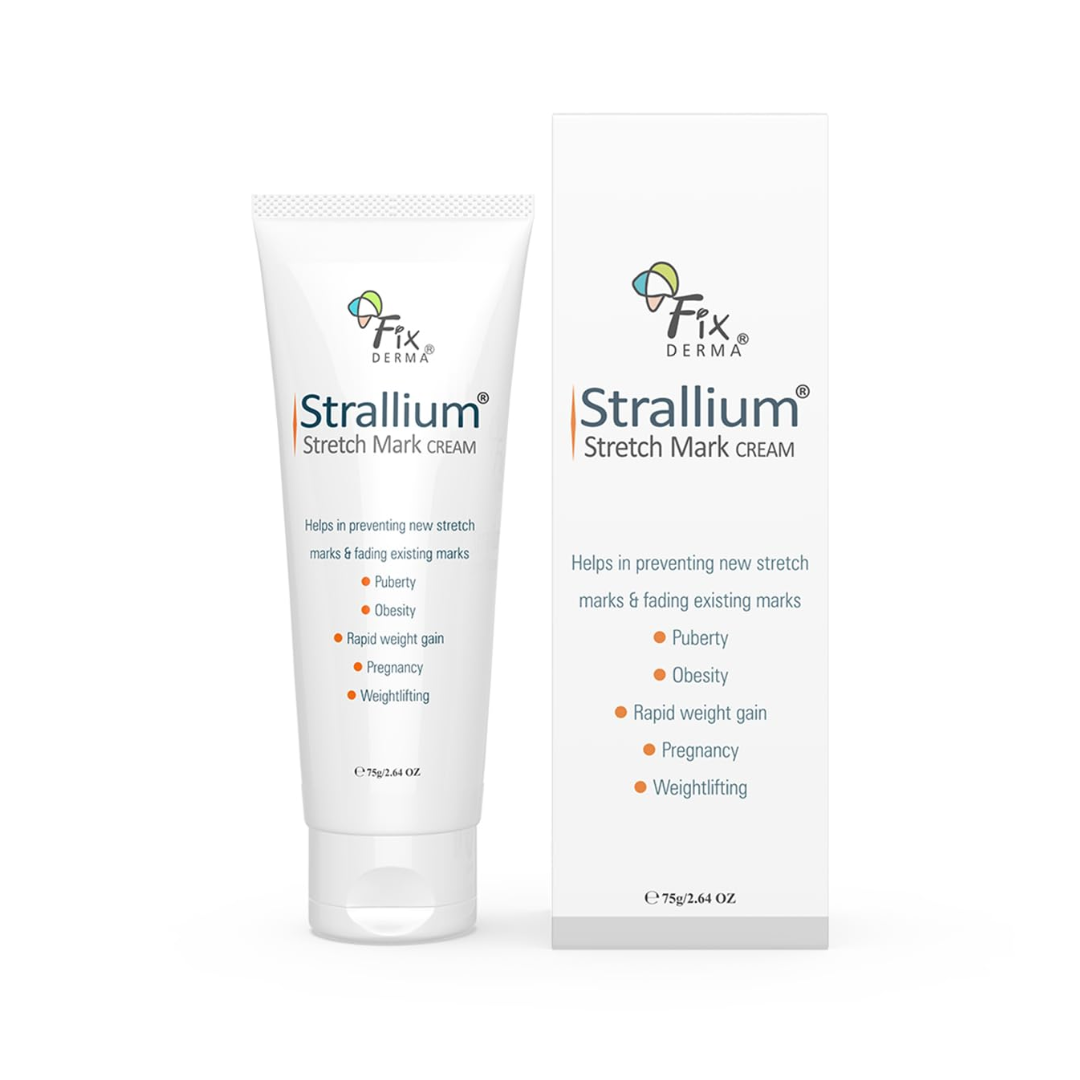 Fix derma strallium stretch mark cream 75g - helps in preventing new stretch marks & fading existing marks