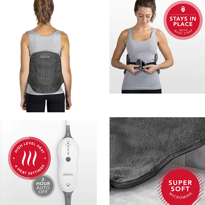 Heated Back Wrap, 23" x 15" - Sunbeam