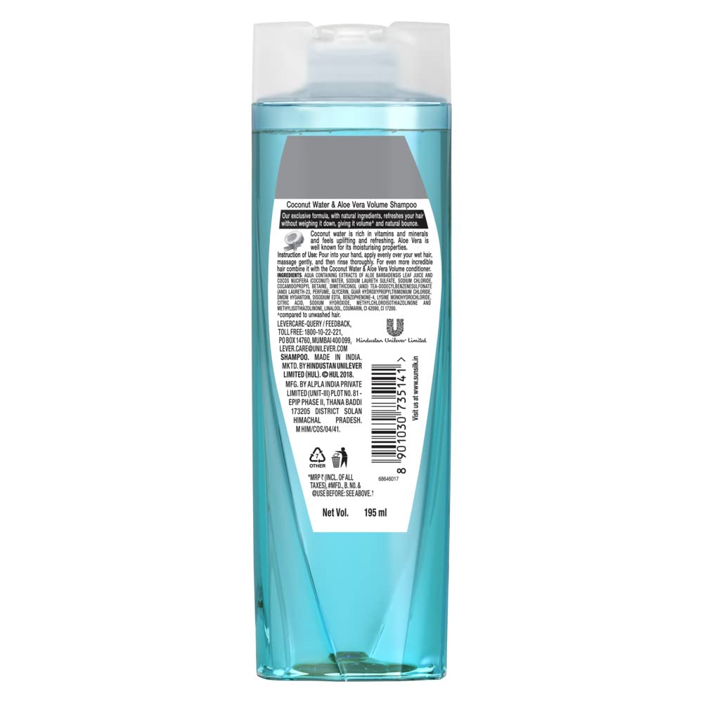 Sunsilk Coconut Water and Aloe Vera Volume Hair Shampoo