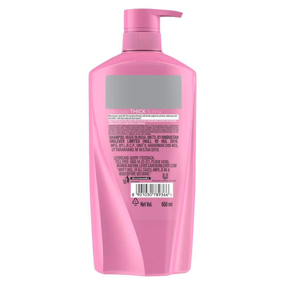 Sunsilk Lusciously Thick & Long Shampoo With Keratin, For 2X Thicker Hair