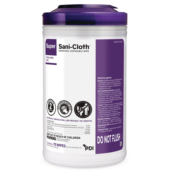 Super Sani Cloth Germicidal Disposable Wipes